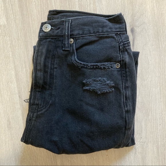 Black ripped mom jeans - Picture 3 of 3